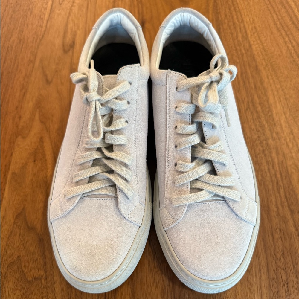 Del Toro Off-White Suede Sneakers — Made in Italy — Size 7.5